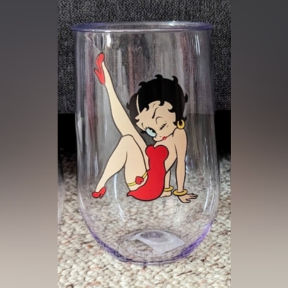 BETTY BOOP Acrylic Tumbler, Stemless Wine Glass - Picture 2 of 6